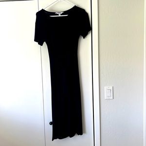 Black midi dress